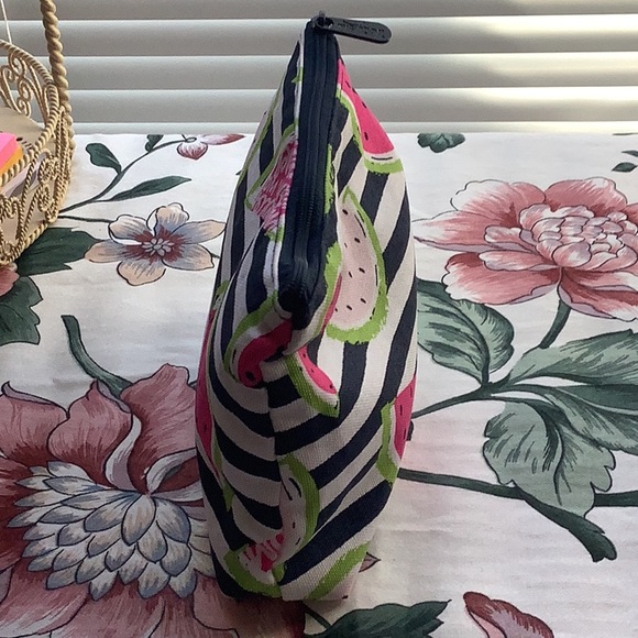 Cosmetic bag by ThirtyOne NWOT watermelon detail. Zipper compartment pin… - Picture 2 of 7